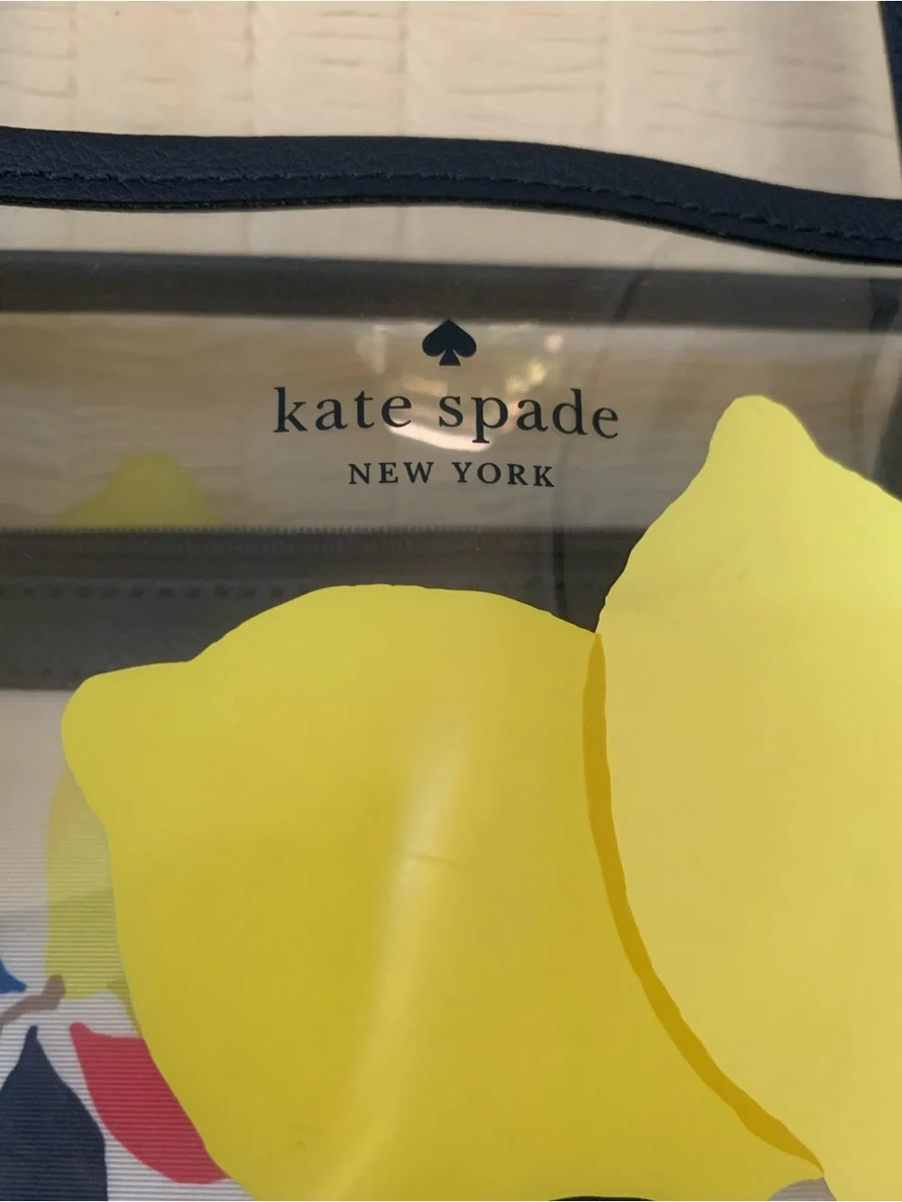 Kate Spade New York Clear Lemon Print Tote Bag